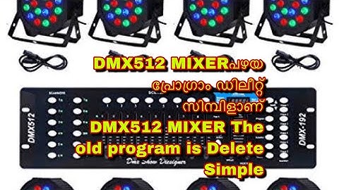 How to delete a program in DMX 512  malayalam