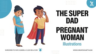 Creative Hatti - To Be Mother, The Super Dad - Vector Characters - Indian Illustration