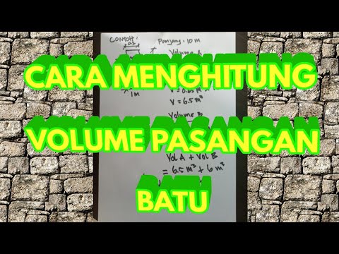 Cara menghitung volume pasangan batu || How to calculate the volume of masonry