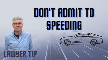 How to avoid admitting you were speeding when pulled over by the police!