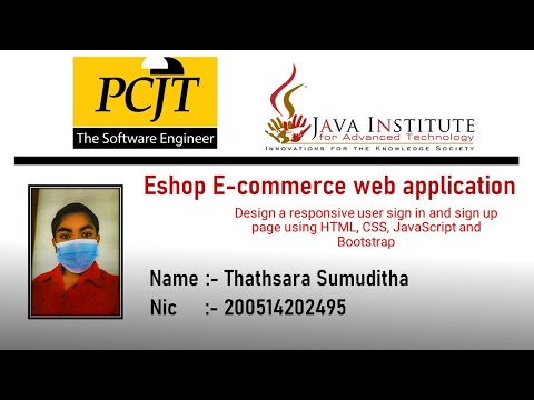 Web Project Task 01 | 1st Year | Semester 01 | Java Institute | eShop application