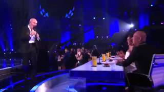 Pitbull  Mr  Worldwide Sings 'Fireball' With The Rockettes   America's Got Talent 2014 Finale Resimi