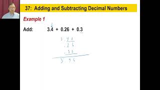 Saxon Math - 76 (4th Edition) - Lesson 37: Adding & Subtracting Decimal Numbers