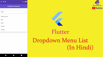How To Create  Dropdown Menu Item List in Flutter (Hindi) Flutter Tutorial || DropdownButton