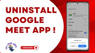 How to Uninstall Google Meet App from Android Phone
