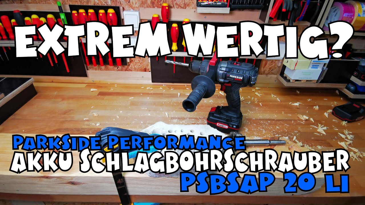 YouTube - Fette PSBSAP Akku-Schlagbohrschrauber 80 NM! PERFORMANCE PARKSIDE® 🔥 20-Li