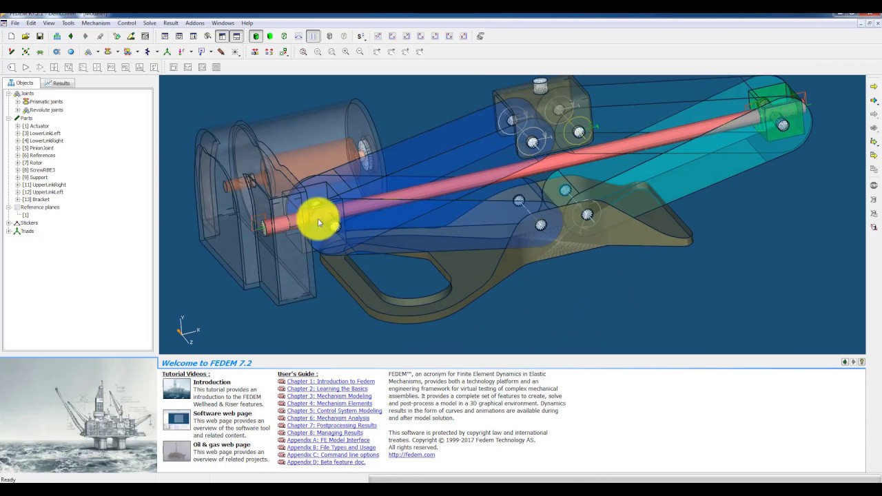 FEDEM Prismatic Joints YouTube