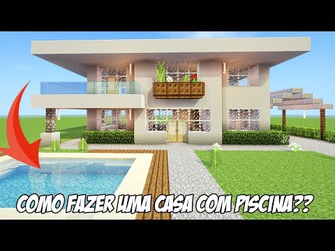 Minecraft tutorial casa moderna com piscina – Artofit