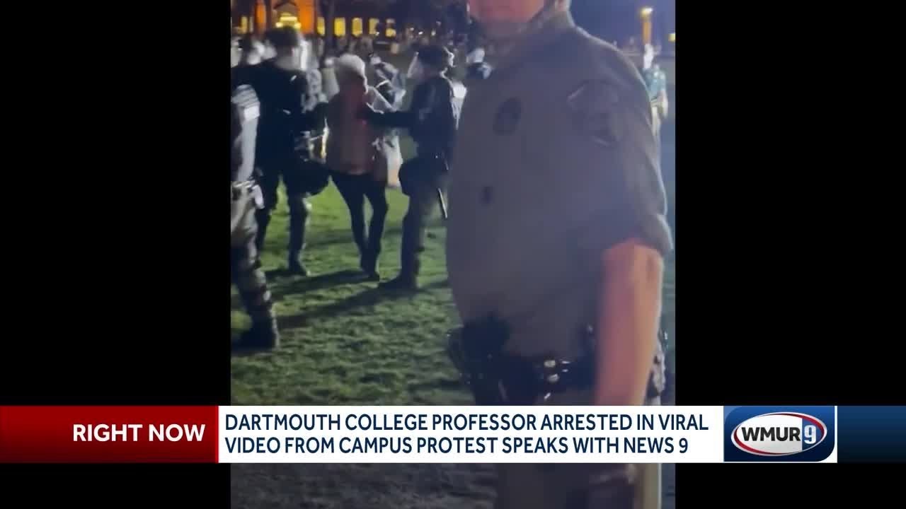 Dartmouth College professor arrested during campus protest YouTube
