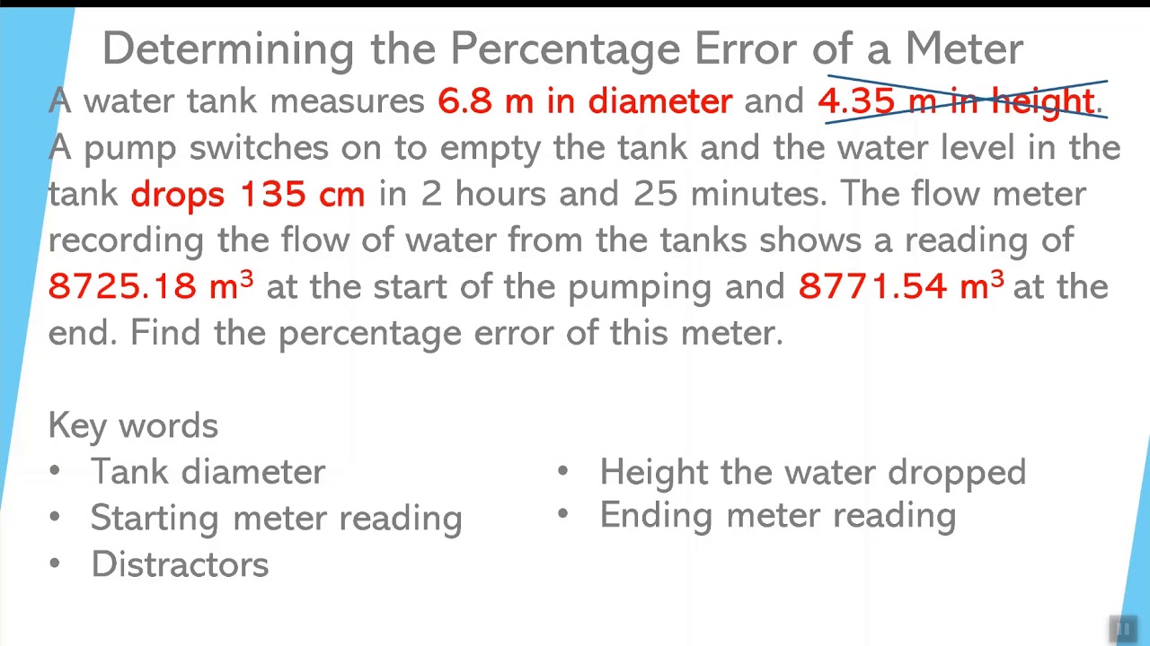 21 Finding percentage error of a meter - YouTube