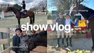 MY FIRST SHOW WITH MY NEW HORSE!! *schooling, friends, showing, jump offs, food, and much more!*