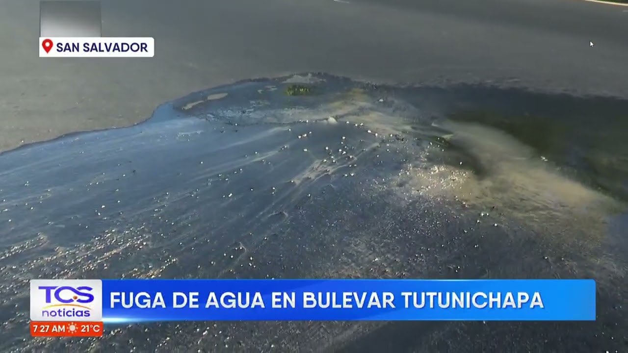 Fuga de agua en bulevar Tutunichapa podría afectar la circulación vehicular. TCS Noticias