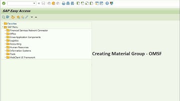 How to create material group in SAP MM