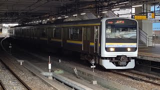 JR成田線　209系2100番台C610編成普通成田行き@千葉発車(総武本線ホーム)