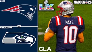 Patriots vs. Seahawks | Super Bowl LX 60 Simulation \u0026 Prediction | Madden NFL 26 PS5 Gameplay