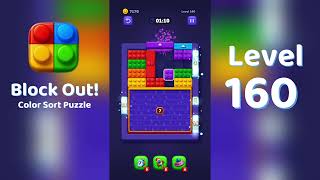 Block Out Level 160 Walkthrough 🧩 | All Levels Solution | Mini Boss