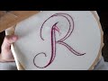 How to Embroidered Letters Using a Back and Brick Stitch