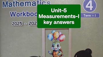 4th std term-1 Maths workbook unit-5 Measurements-I key answers….2025 -26