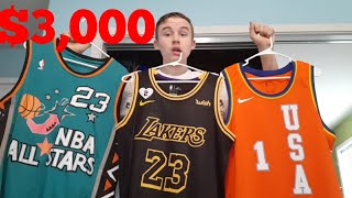 My Full $3,000 NBA Jersey Collection!