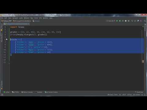 Python Programming Tutorial   53  -  Finding Largest or Smallest Items