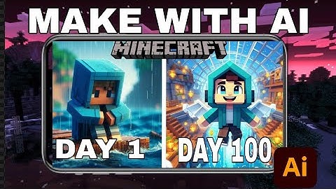MAKE 100 DAY MINECRAFT THUMBNAIL ( ATTRACTIVE AND EASY)  ON AI