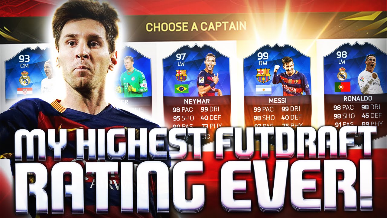 MY HIGHEST FUT DRAFT RATING EVER FIFA 16 ULTIMATE TEAM YouTube