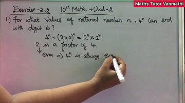 TN 10th Maths Unit 2(Numbers and Sequences) Fundamental theorem of arithmetic and Exercise 2.2.