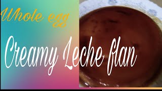 how to make creamy Leche flan using whole egg  famz kitchen creamy Leche flan using whole