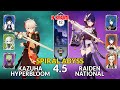 New 4.5 Spiral Abyss│Kazuha Hyperbloom &amp; Raiden National | Floor 12 - 9 Stars | Genshin Impact