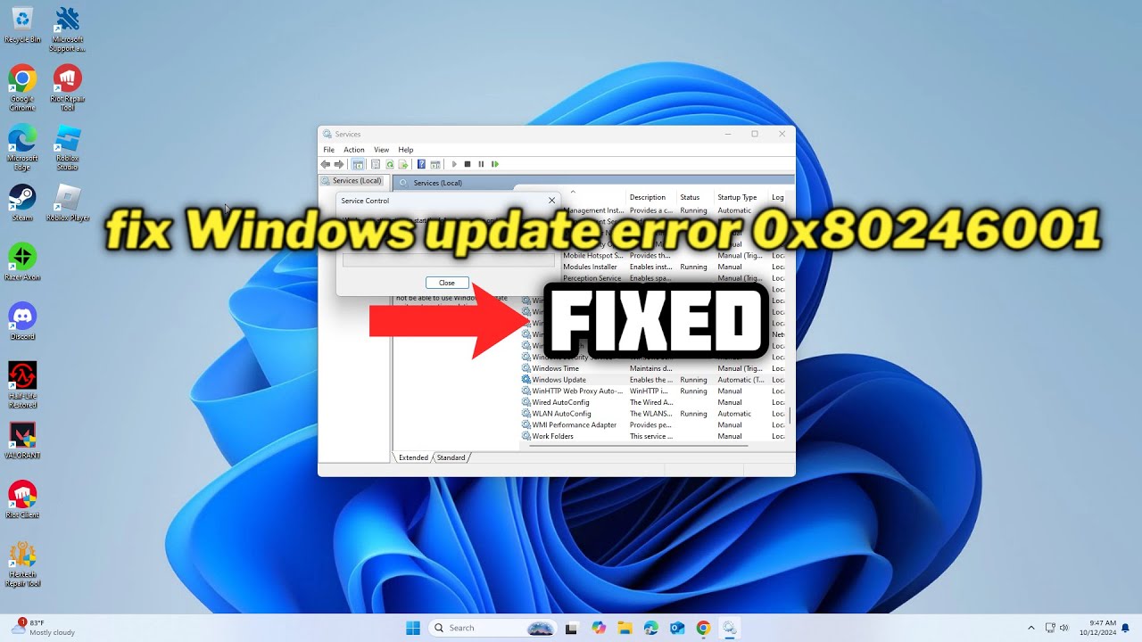 (FIXED) Windows update error 0x80246001