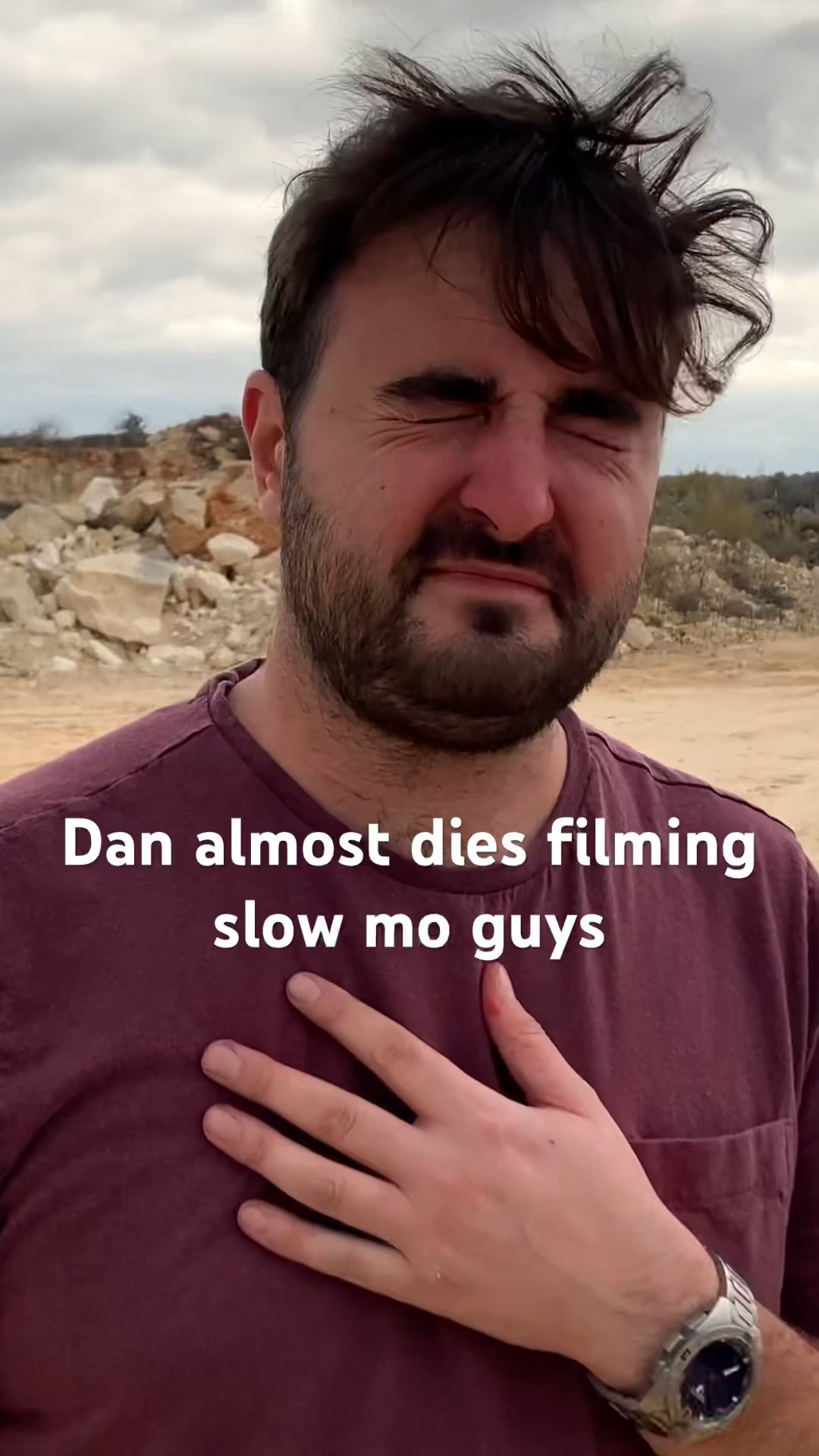 Dan almost dies filming slow mo guys #shorts #funny #slowmoguys