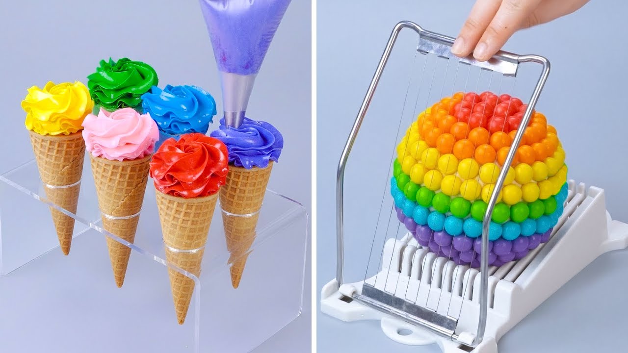 24-часовой безумно сладкий челлендж 💝 Вкусный рецепт красочного десерта 🌈 Как приготовить