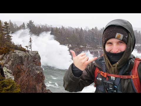 Chasing 50+ ft Blizzard Waves on Lake Superior