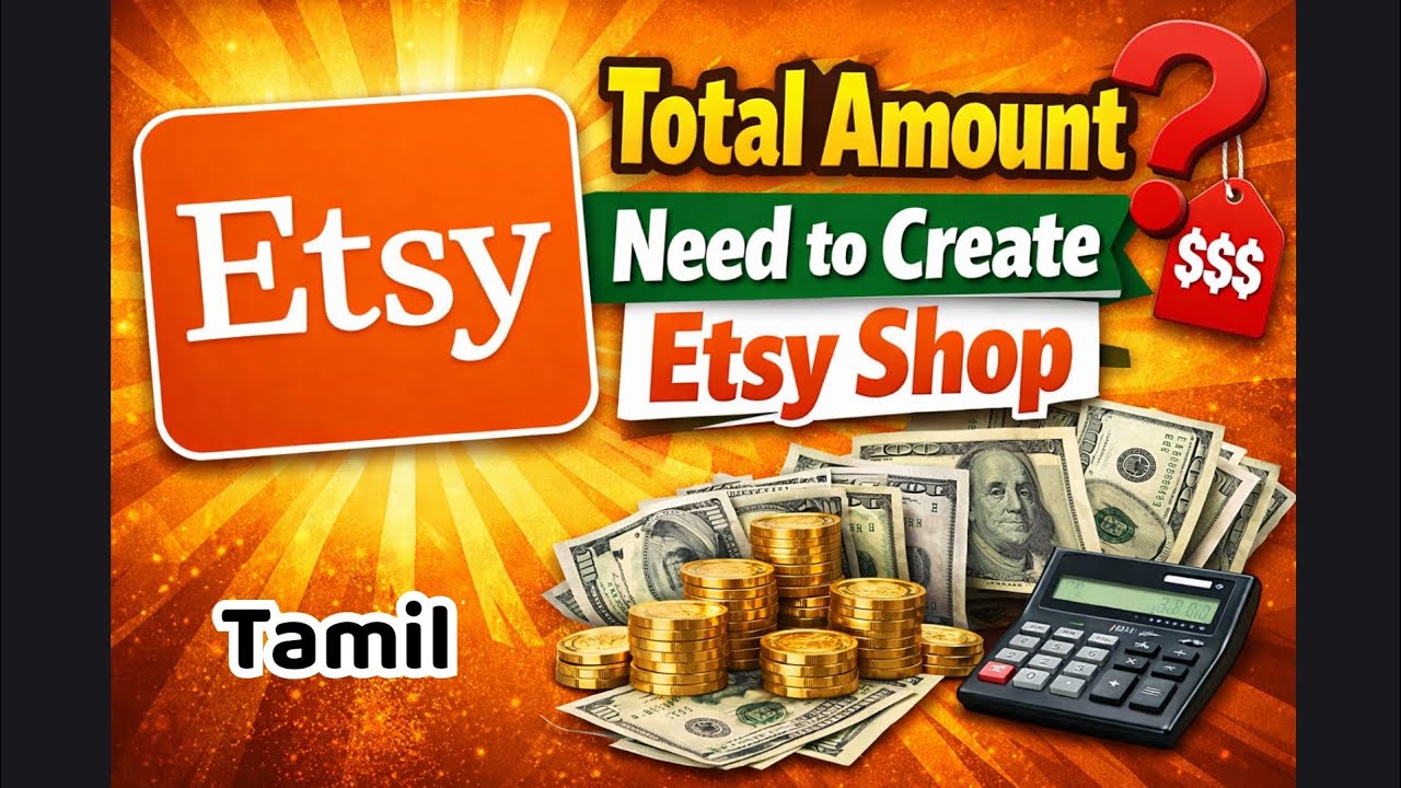 Total amount needed to create a Etsy shop tamil | etsy tamil | must watch video 