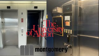 (Now Modded) Amazing Montgomery Vector Traction Elevators | UA Goodyear Polymer Center | Akron, OH