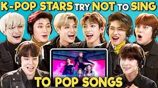 Kpop Stars React To Try Not To Sing Along Challenge (ATEEZ 에이티즈)