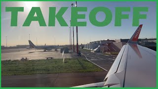 Easyjet A320 Sunny Takeoff Rome Fiumicino Airport Fco