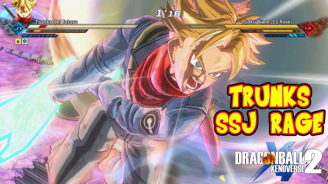 DRAGON BALL XENOVERSE 2 : TRUNKS SUPER SAIYAJIN RAGE ESPADA DE LA ...