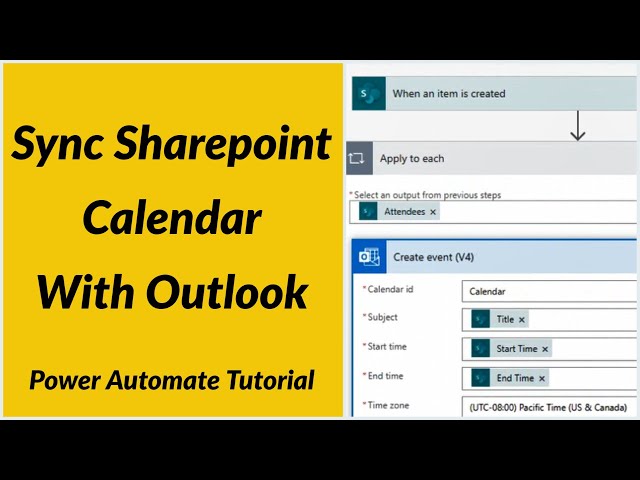 Power Automate Sync SharePoint Calendar with outlook office 365 - YouTube