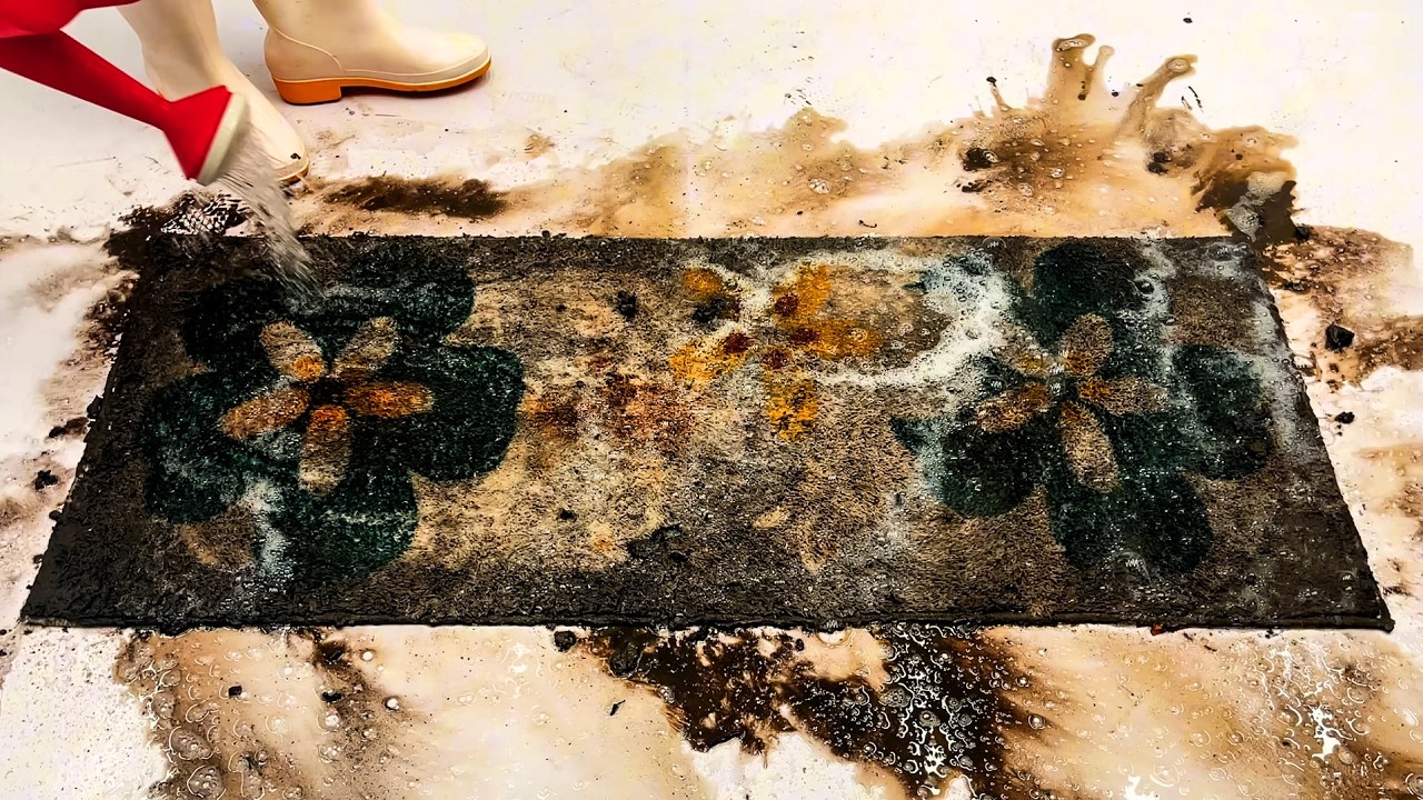 Dust Under Rug 🌈 Colors Reborn Under Heavy Dust! Hands Cleaning Rugs - YouTube