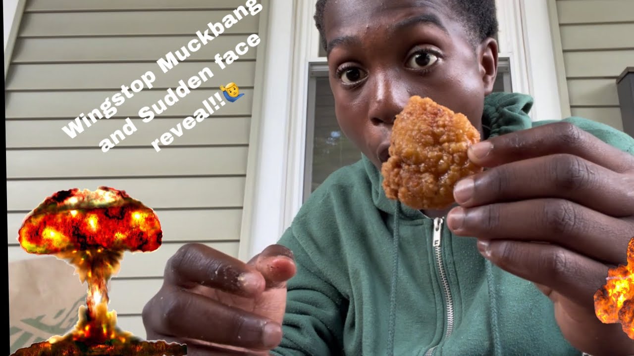Wingstop Mukbang+ sudden face reveal - YouTube