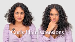 Curly Hair Clip-in Extensions | Increase Curly Hair Length/ Volume | Curly Hair Human Hair Extension
