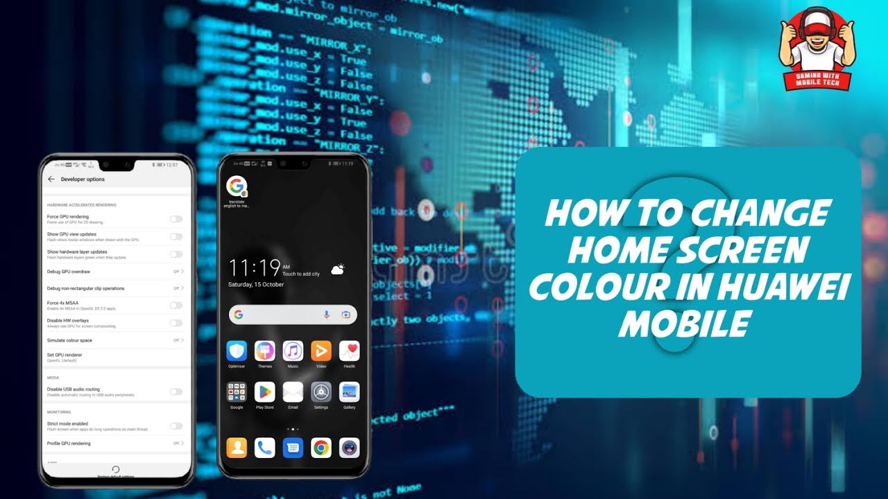How To Change Home Screen Colour In Huawei Mobile YouTube