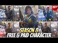 Season 8 All New Upcoming Character in Lobby Preview! (2025) | S8 Free &amp; Paid Skins | Codm Leaks 