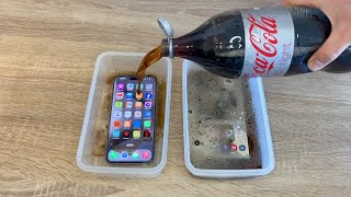 iPhone 15 Pro Max vs Samsung Galaxy S24 Ultra DIET COKE FREEZE Test! 24 Hours! WOW!