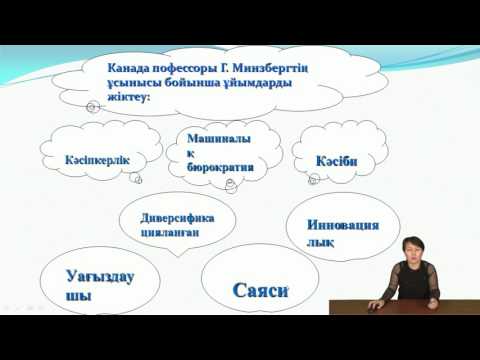 Даурбаева Маржан Менеджмент Ұйым басқарудың объектісі мен субъектісі ретінде