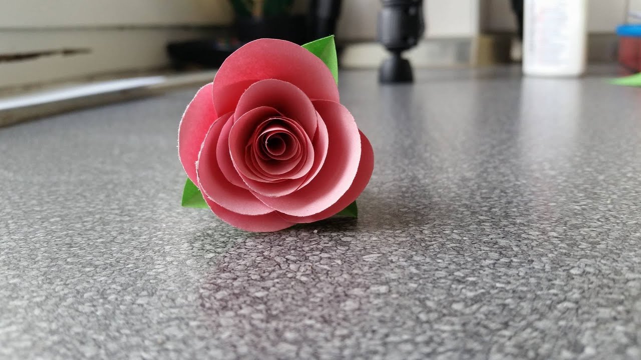 3 Paper Flowers Rosé Diy 10cm
