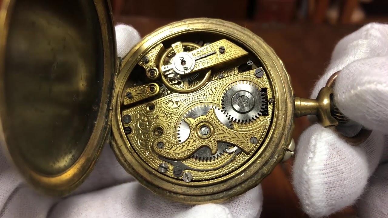 Antiguo Reloj de Bolsillo Roskopf Bonita Maquinaria Repujada. Circa 1900 YouTube