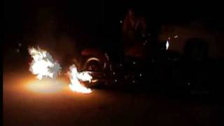 Yamaha Vstar with exhaust flame kit.