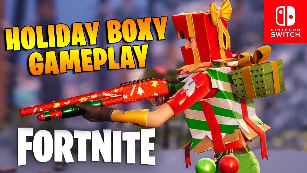 Fortnite Holiday Boxy Gameplay (Free Christmas Skin) Nintendo Switch